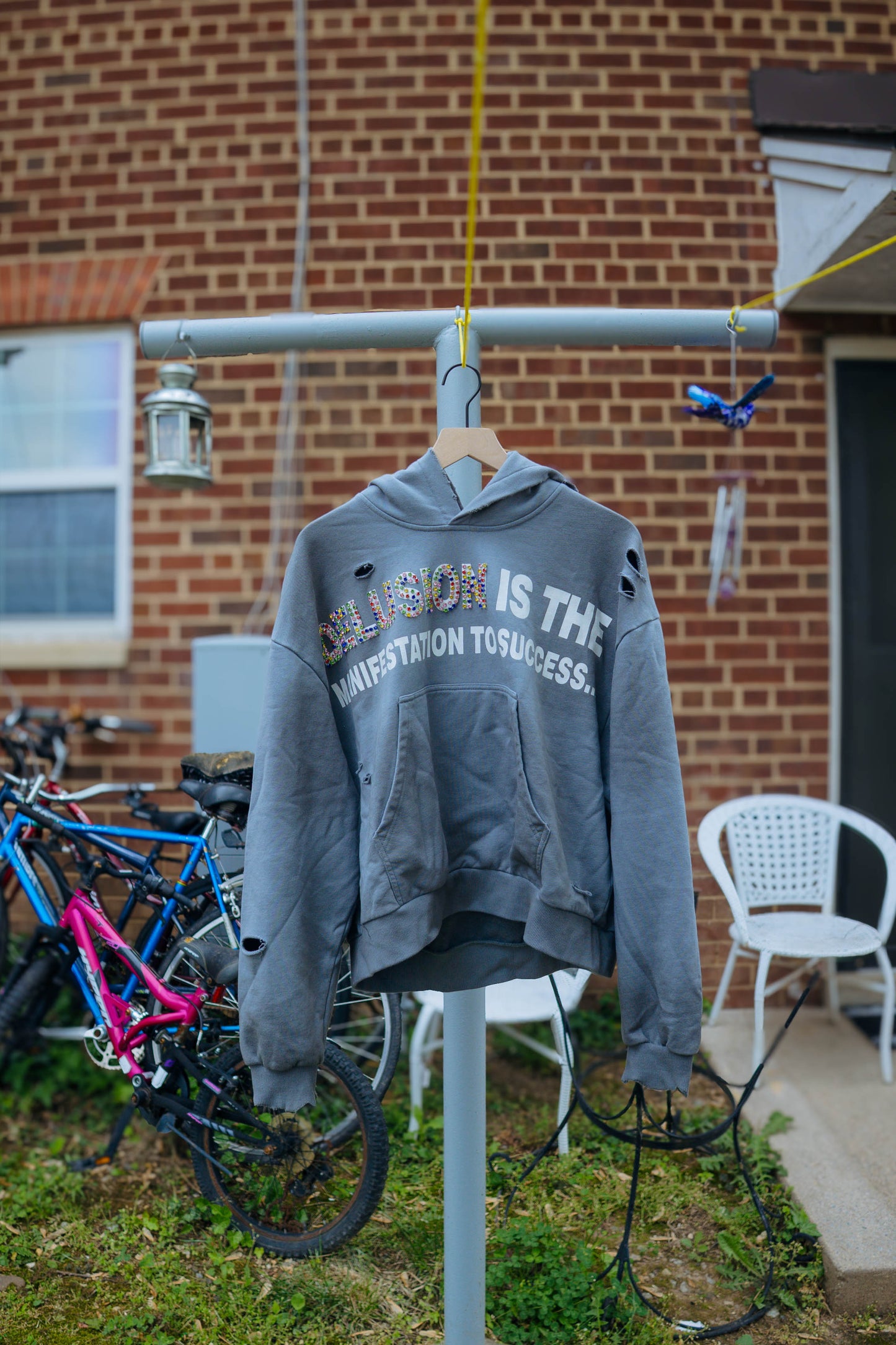 GREY GEMSTONE HOODIE